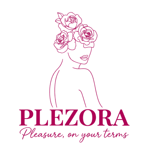 Plezora logo with a transparent background